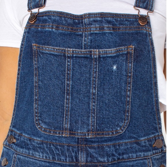 No Boundaries Juniors Core Dark Wash Shortalls Size XXL (19) - Picture 3 of 8